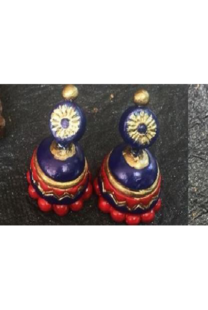 Handpainted Terracotta Jewellery – Ear rings